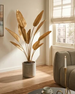 Sztuczna roślina BANANA TREE 162 cm Złoty
