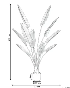 Sztuczna roślina BANANA TREE 162 cm Złoty