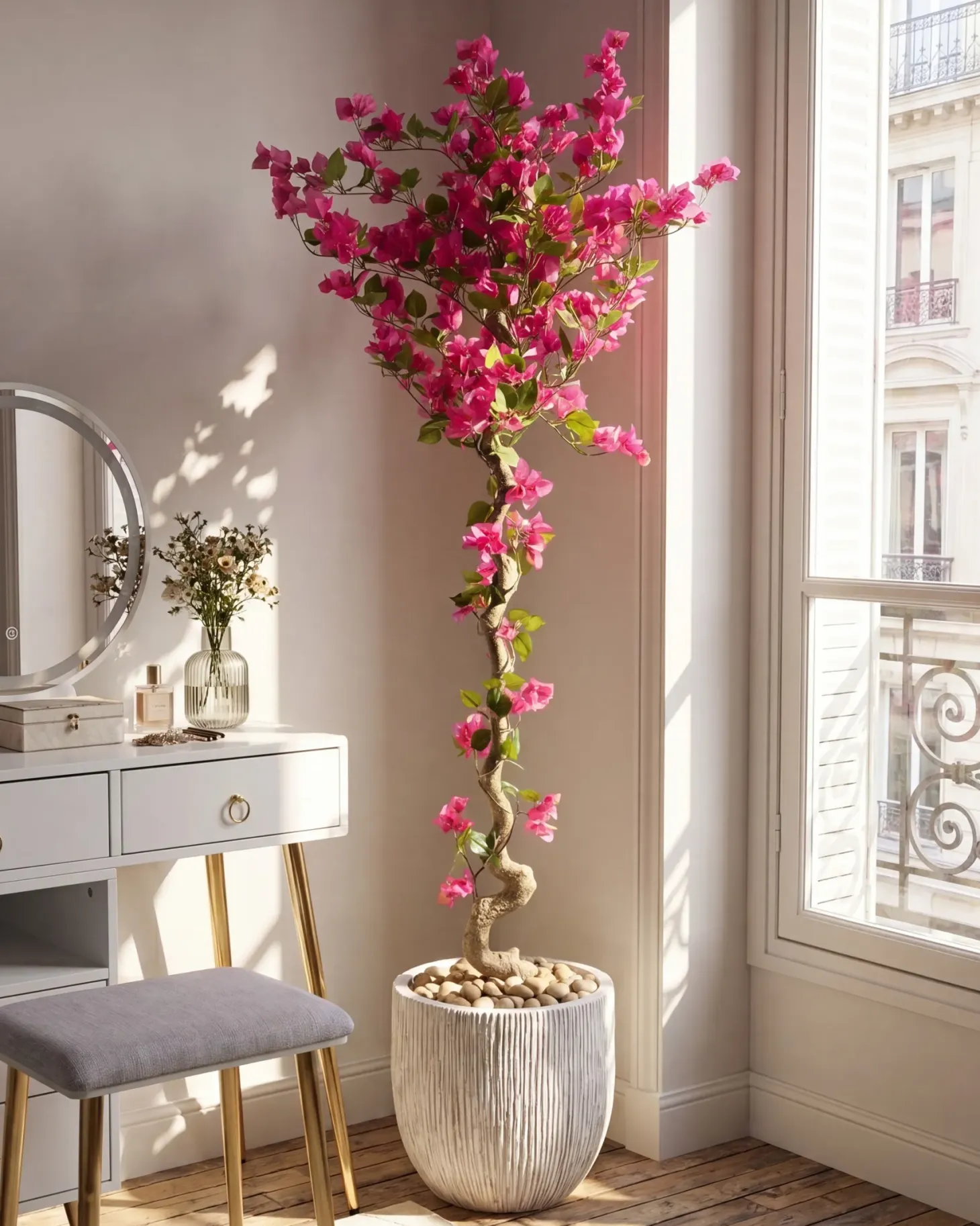 Sztuczna roślina BOUGAINILLEA TREE 180 cm Różowy