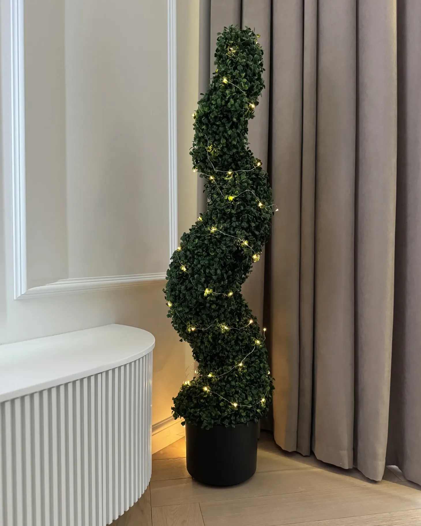 Sztuczna roślina BOXWOOD SPIRAL TREE 120 cm Zielony