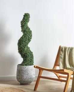 Sztuczna roślina BOXWOOD SPIRAL TREE 120 cm Zielony