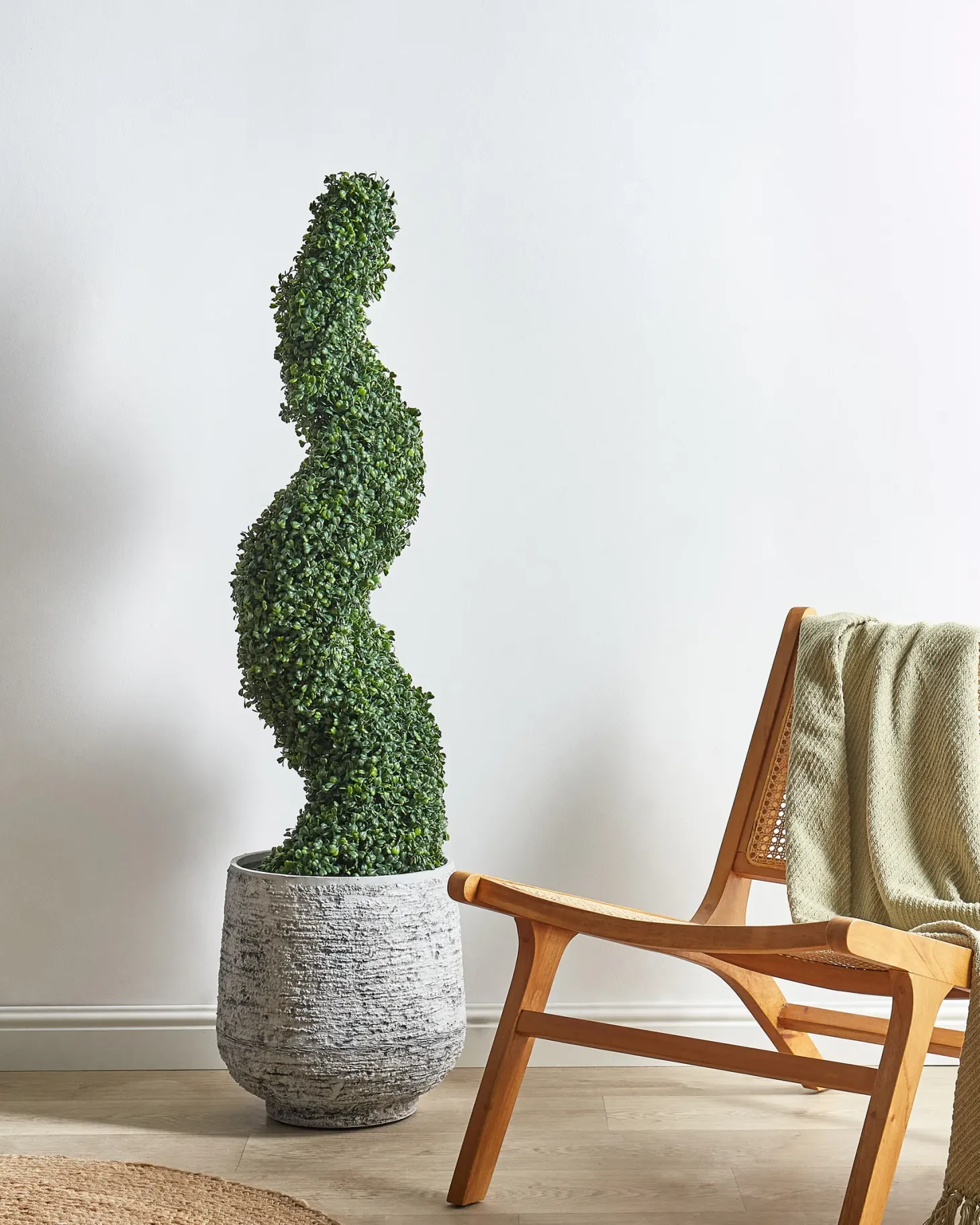 Sztuczna roślina BOXWOOD SPIRAL TREE 120 cm Zielony
