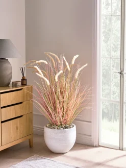 Sztuczna roślina BRISTLEGRASS 120 cm Pomarańczowy