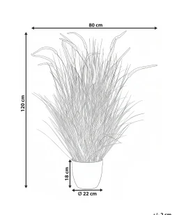 Sztuczna roślina BRISTLEGRASS 120 cm Pomarańczowy