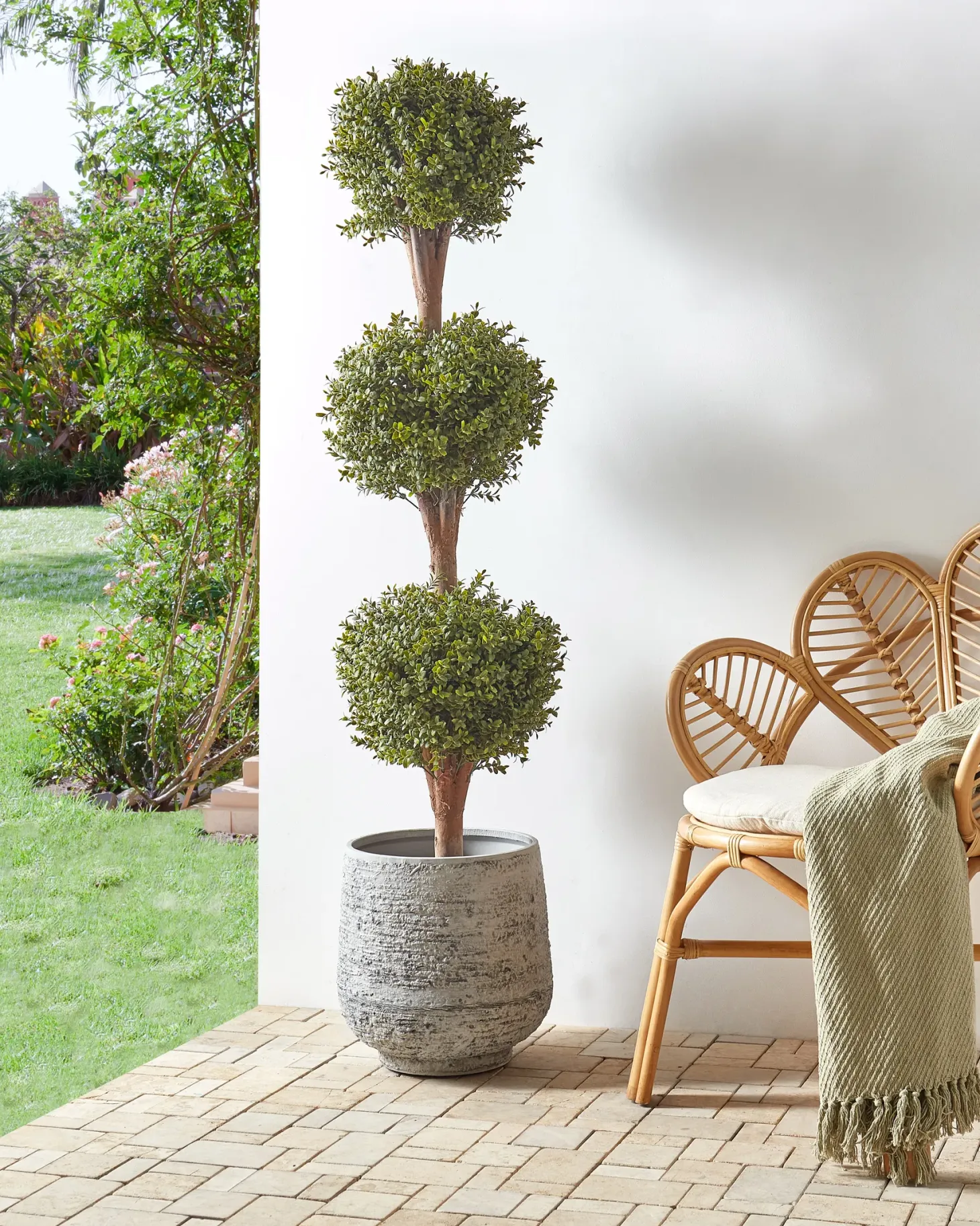 Sztuczna roślina BUXUS BALL TREE 120 cm Zielony