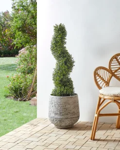 Sztuczna roślina BUXUS SPIRAL TREE 98 cm Zielony