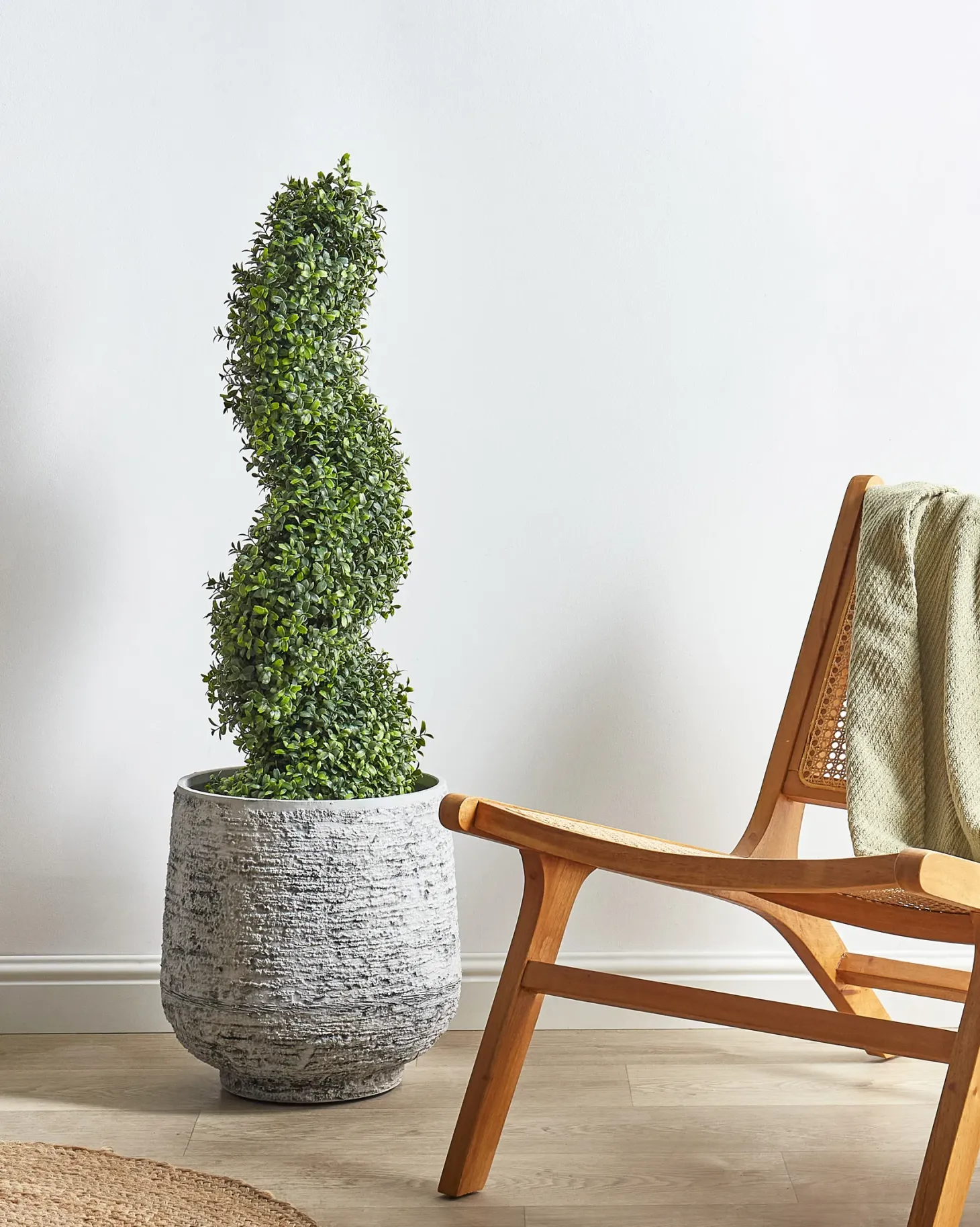 Sztuczna roślina BUXUS SPIRAL TREE 98 cm Zielony