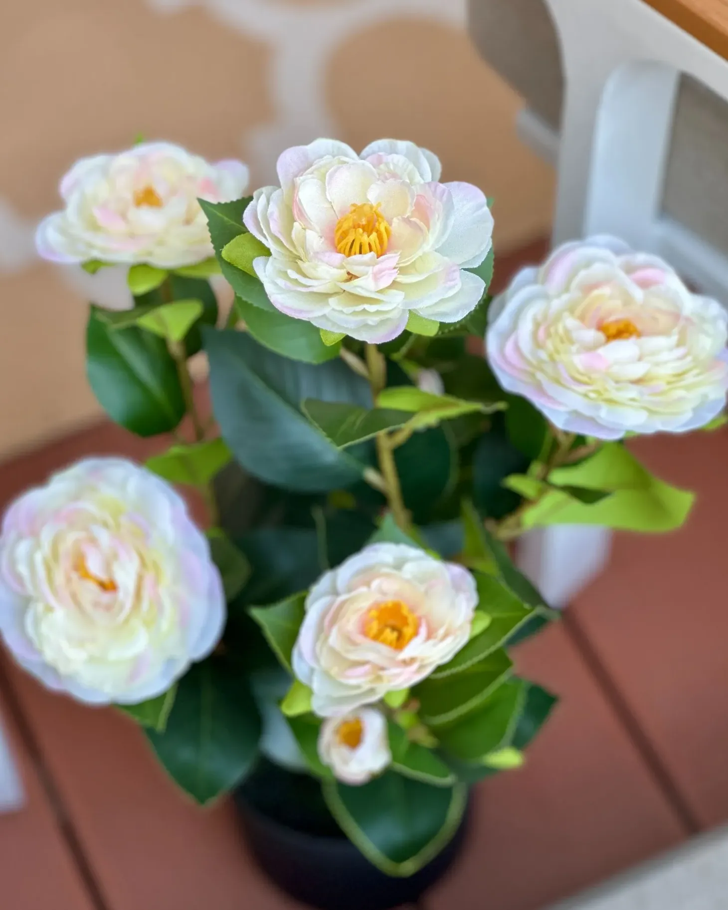 Sztuczna roślina CAMELLIA 60 cm Zielony