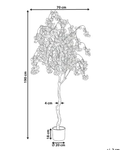 Sztuczna roślina CHERRY TREE 190 cm Różowy