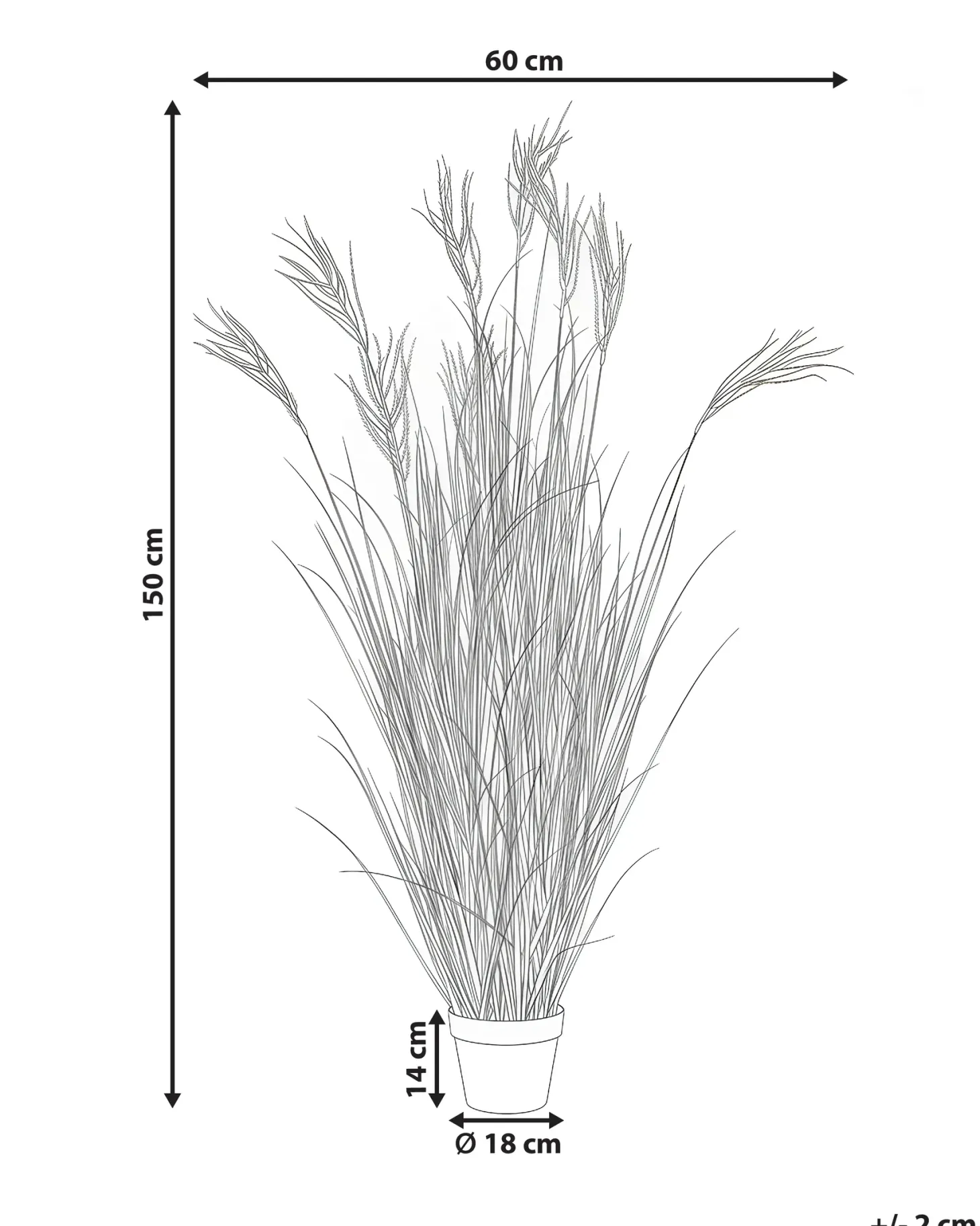 Sztuczna roślina CLAW FLOWER 150 cm Zielony