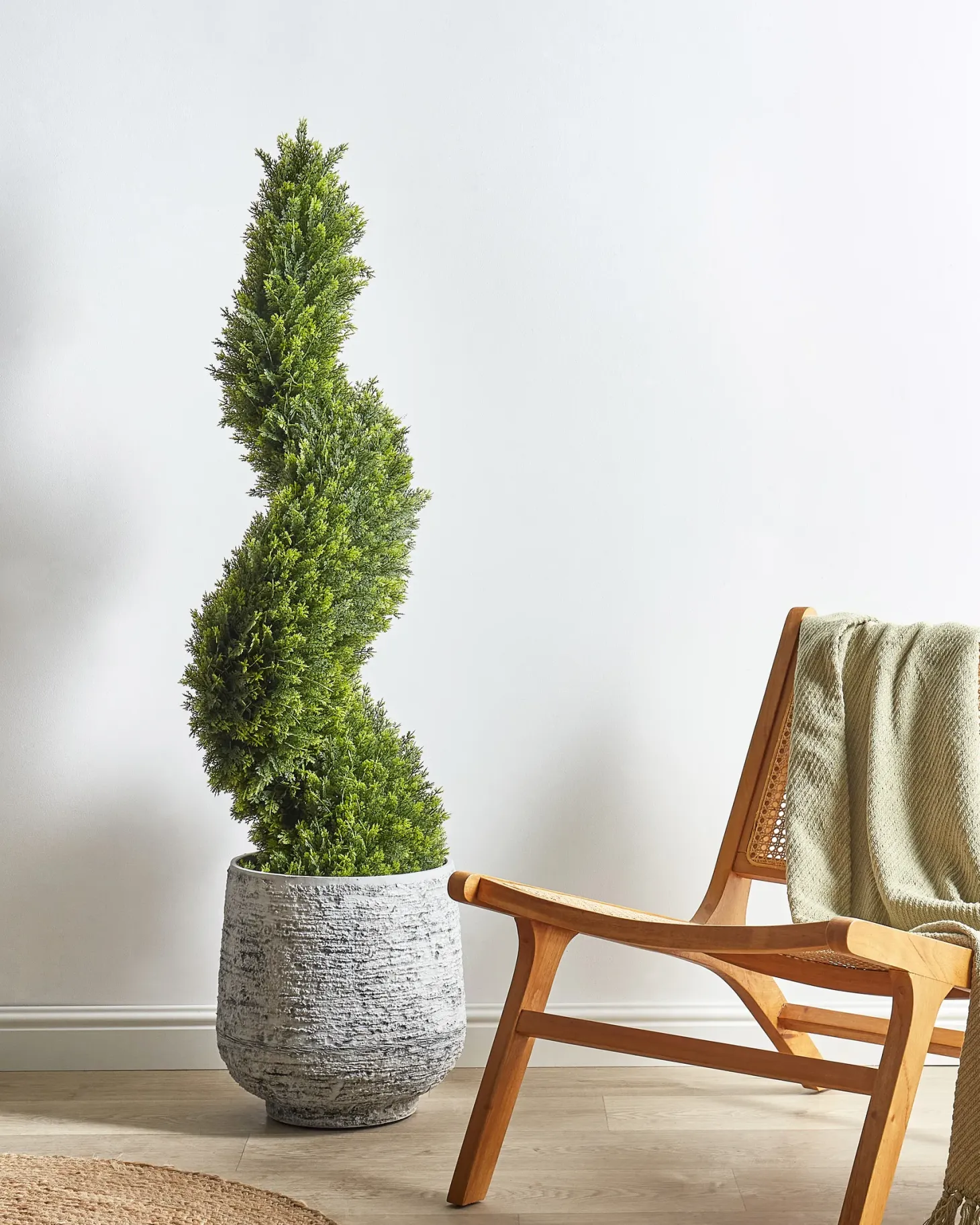Sztuczna roślina CYPRESS SPIRAL TREE 126 cm Zielony