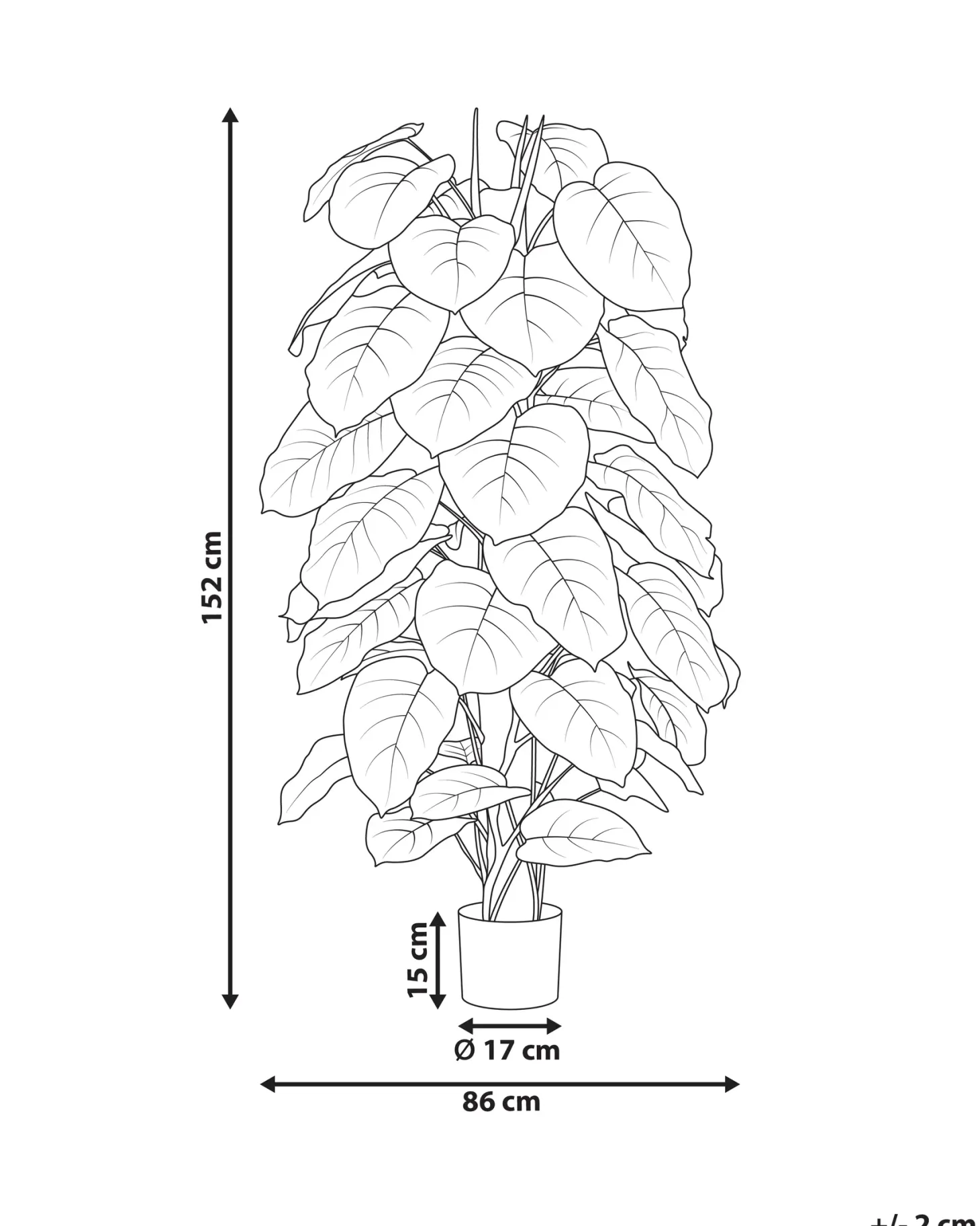 Sztuczna roślina DIEFFENBACHIA 152 cm Zielony