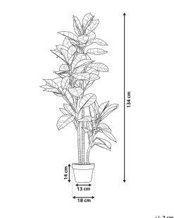 Sztuczna roślina FICUS ELASTICA 134 cm Zielony