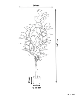 Sztuczna roślina FICUS ELASTICA 160 cm Zielony