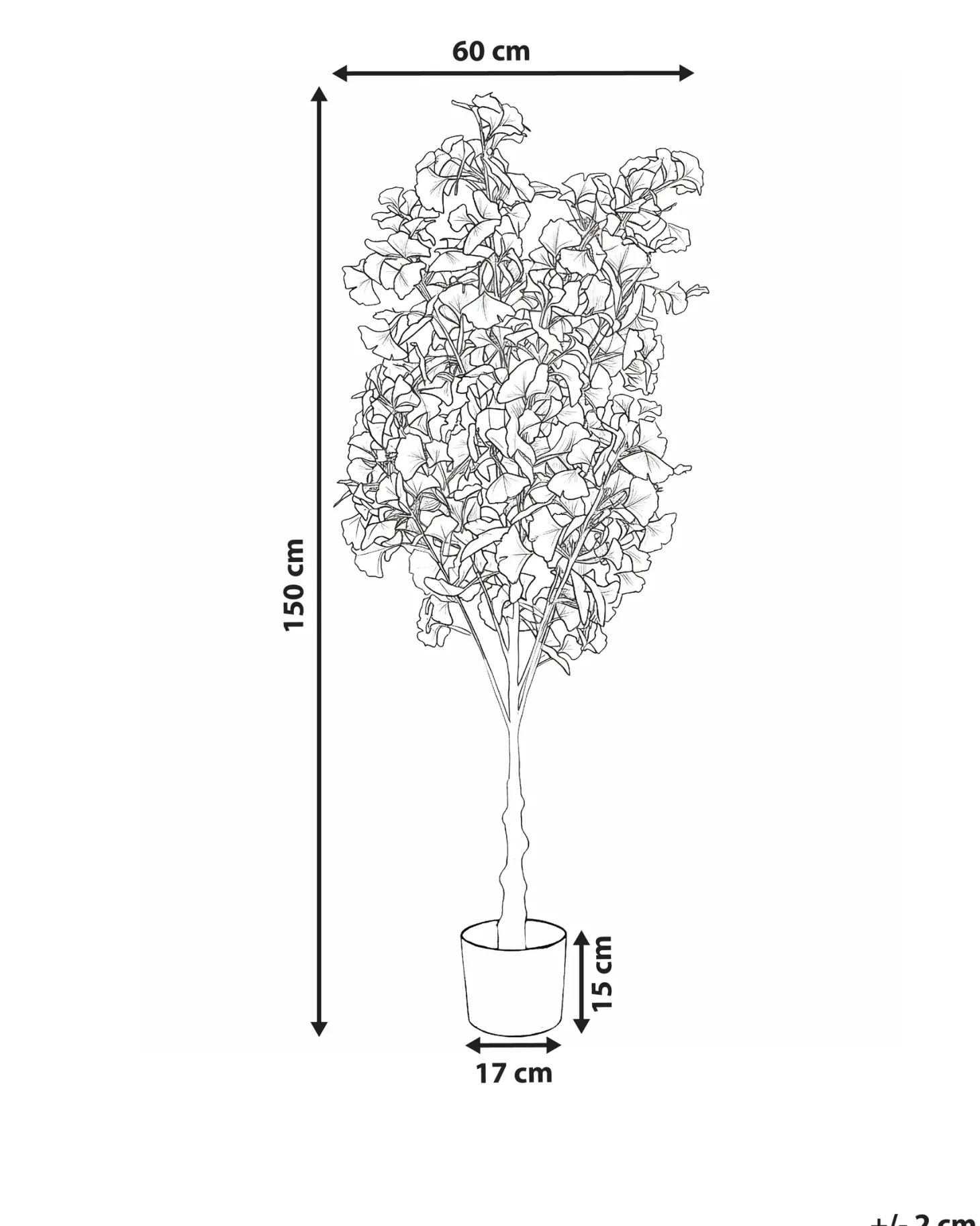 Sztuczna roślina GINKGO TREE 150 cm Zielony