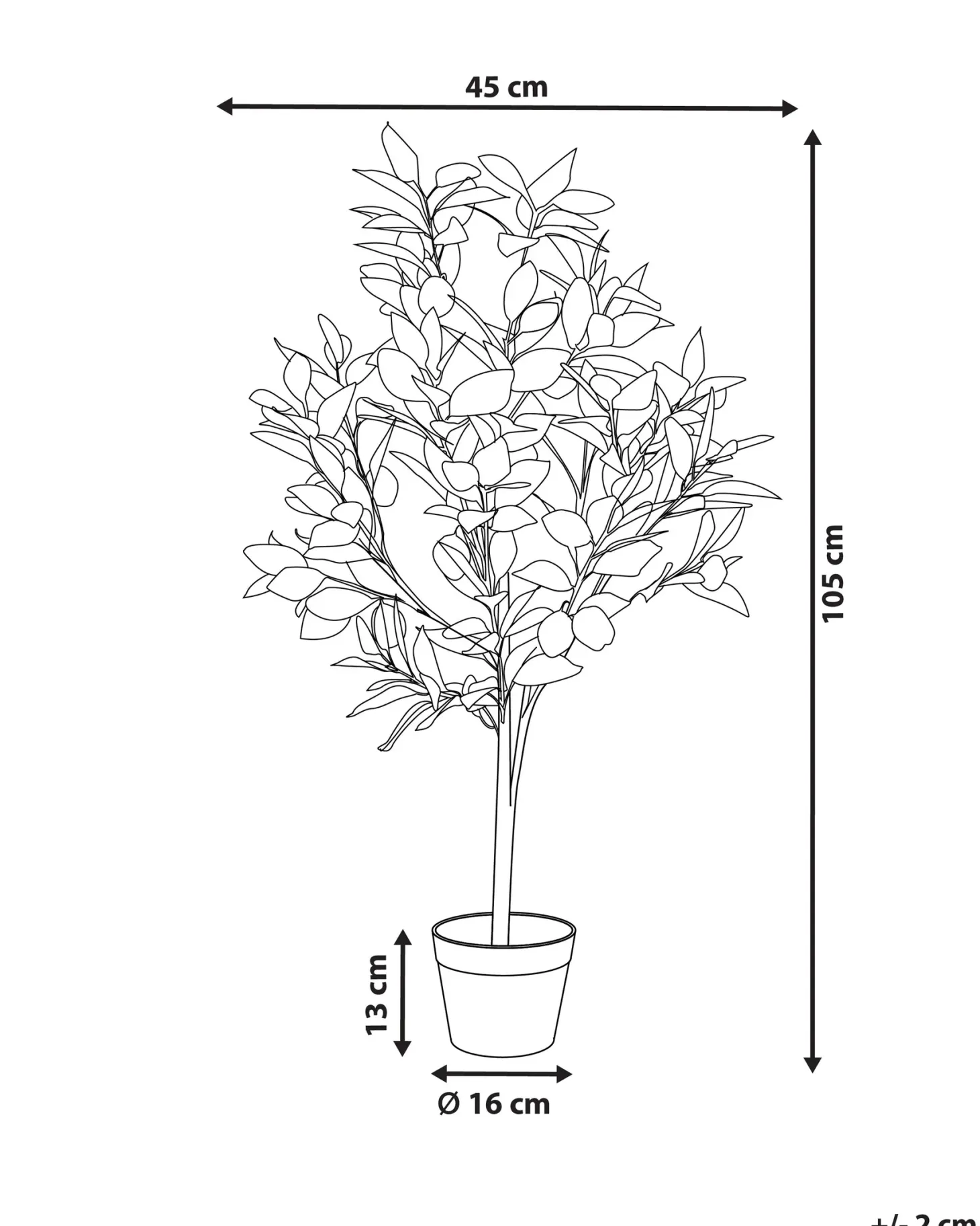 Sztuczna roślina LEMON TREE 105 cm Zielony