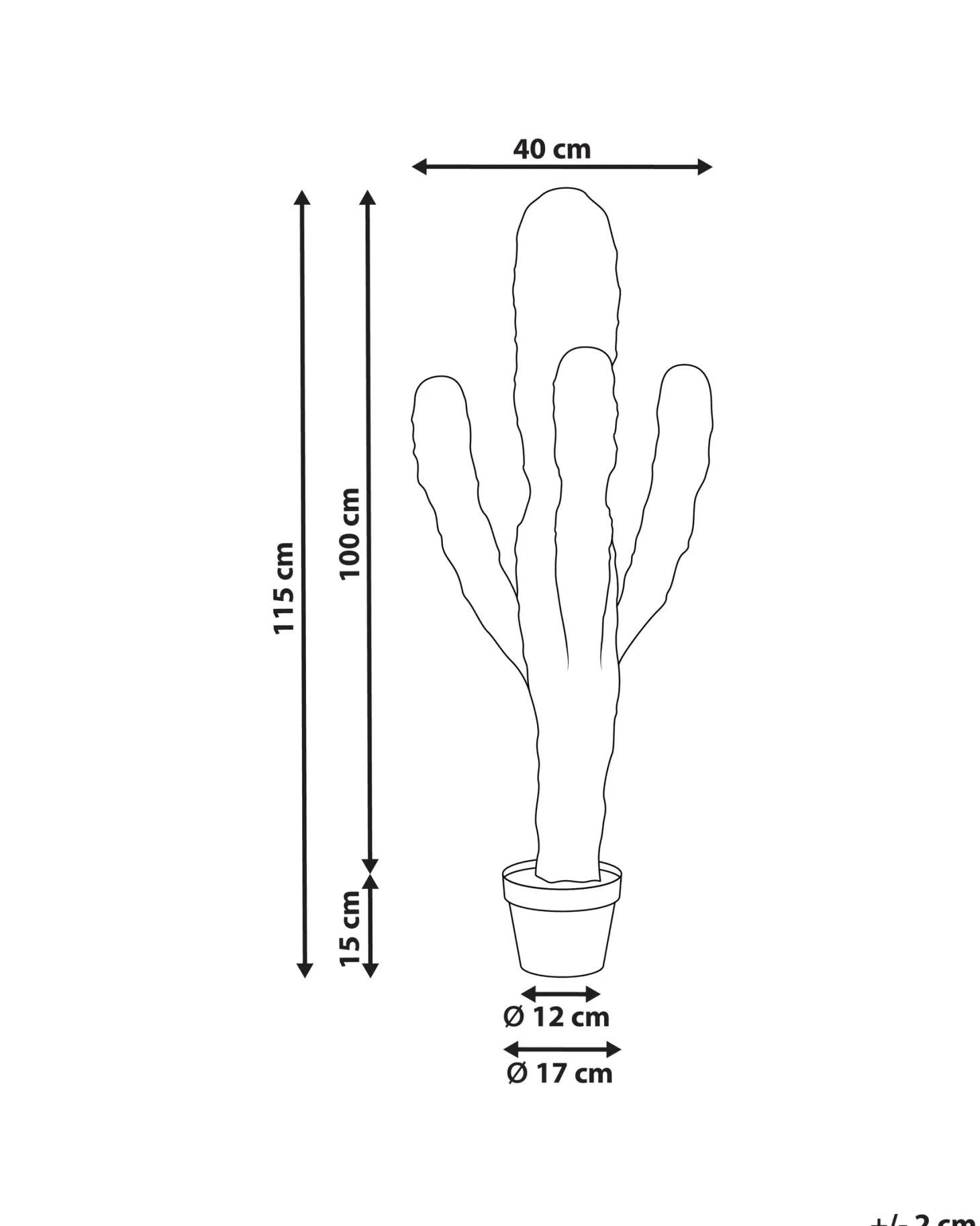 Sztuczna roślina MAROCCO CEREUS 115 cm Zielony