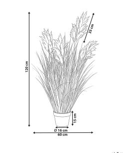 Sztuczna roślina MISCANTHUS GRASS 120 cm Brązowy
