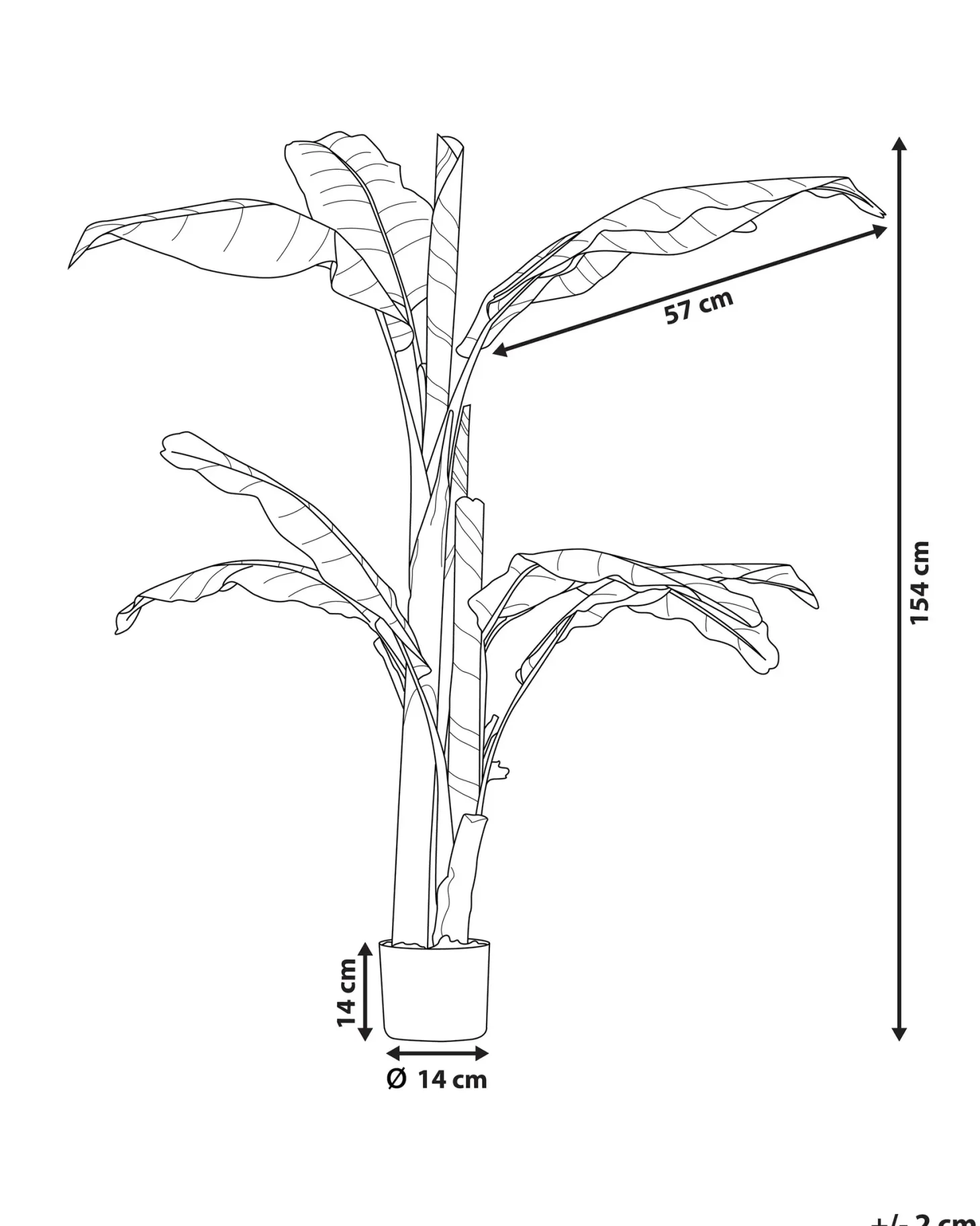 Sztuczna roślina MUSA TREE 154 cm Zielony