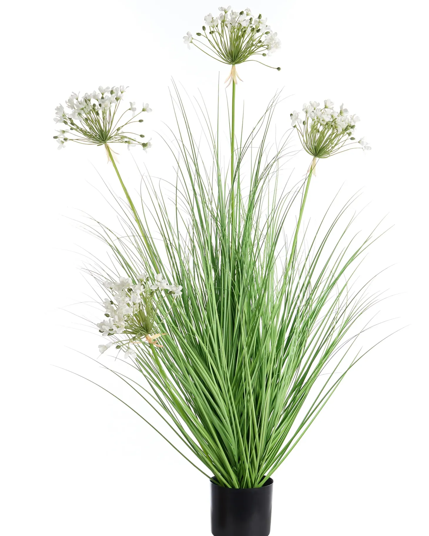Sztuczna roślina ONION GRASS 120 cm Biały
