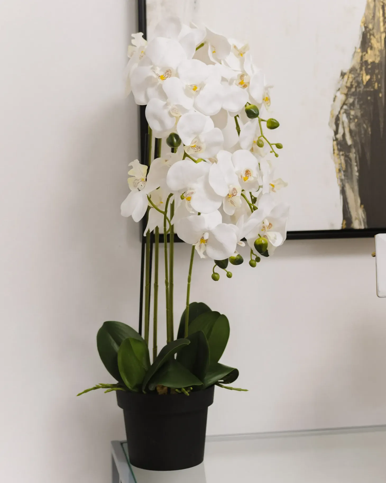 Sztuczna roślina ORCHID 65 cm Biały
