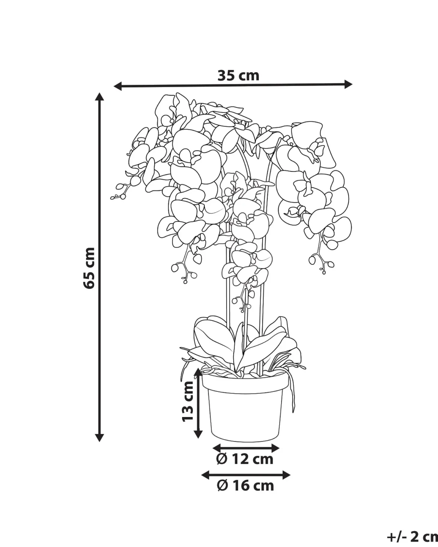 Sztuczna roślina ORCHID 65 cm Różowy