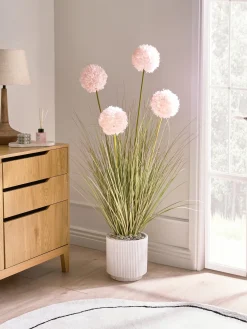 Sztuczna roślina SNOWBALL BUSH 120 cm Różowy