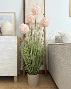 Sztuczna roślina SNOWBALL BUSH 120 cm Różowy
