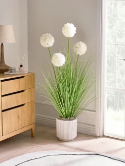 Sztuczna roślina SNOWBALL BUSH 120 cm Biały