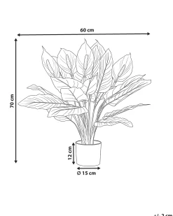Sztuczna roślina SPATHPHYLLUM 70 cm Zielony