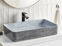 Clearance Umywalka nablatowa ARTAJ Szary efekt betonu 61 x 35 cm Ceramika Umywalki I Akcesoria