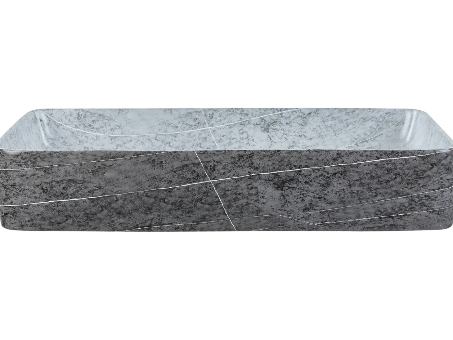 Clearance Umywalka nablatowa ARTAJ Szary efekt betonu 61 x 35 cm Ceramika Umywalki I Akcesoria
