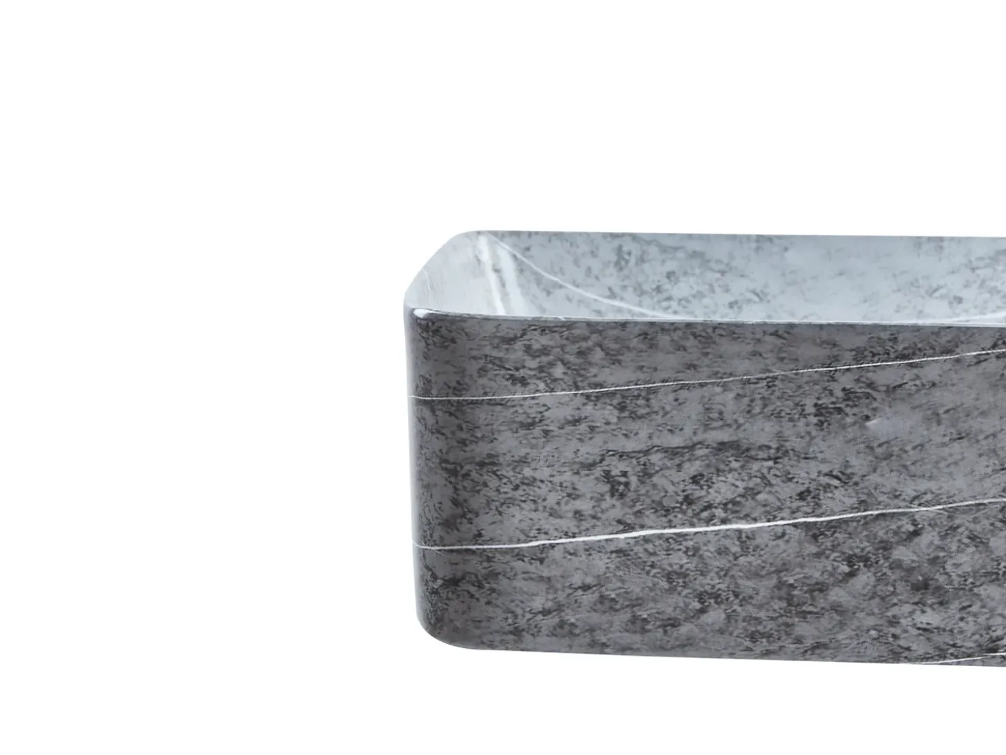 Clearance Umywalka nablatowa ARTAJ Szary efekt betonu 61 x 35 cm Ceramika Umywalki I Akcesoria