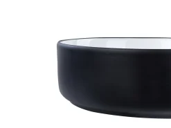 Hot Umywalka nablatowa CALIG Czarny/ biały ⌀ 36 cm Ceramika Umywalki I Akcesoria