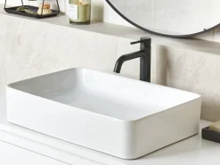 Outlet Umywalka nablatowa CHIVANA 51 x 34 cm Ceramika Umywalki I Akcesoria