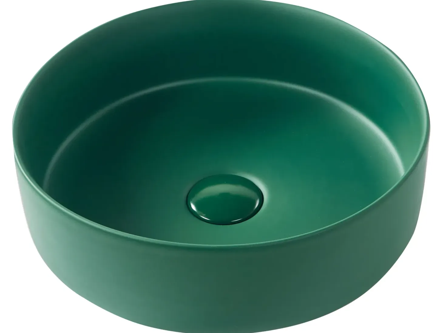 Outlet Umywalka nablatowa GUDAR Ciemno ⌀ 37 cm Ceramika Umywalki I Akcesoria