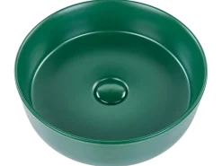 Outlet Umywalka nablatowa GUDAR Ciemno ⌀ 37 cm Ceramika Umywalki I Akcesoria