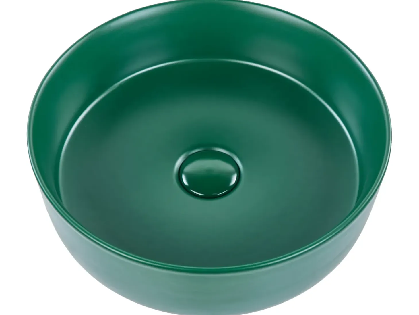 Outlet Umywalka nablatowa GUDAR Ciemno ⌀ 37 cm Ceramika Umywalki I Akcesoria