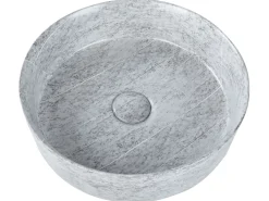 Sale Umywalka nablatowa GUDAR efekt betonu ⌀ 37 cm Ceramika Umywalki I Akcesoria