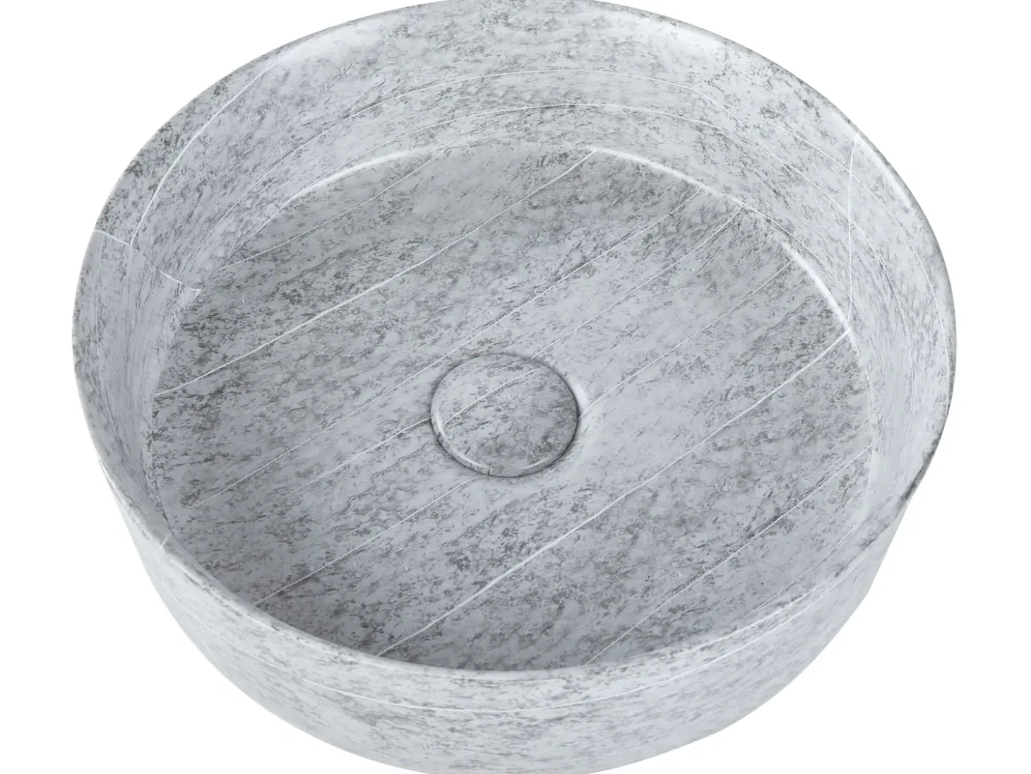 Sale Umywalka nablatowa GUDAR efekt betonu ⌀ 37 cm Ceramika Umywalki I Akcesoria