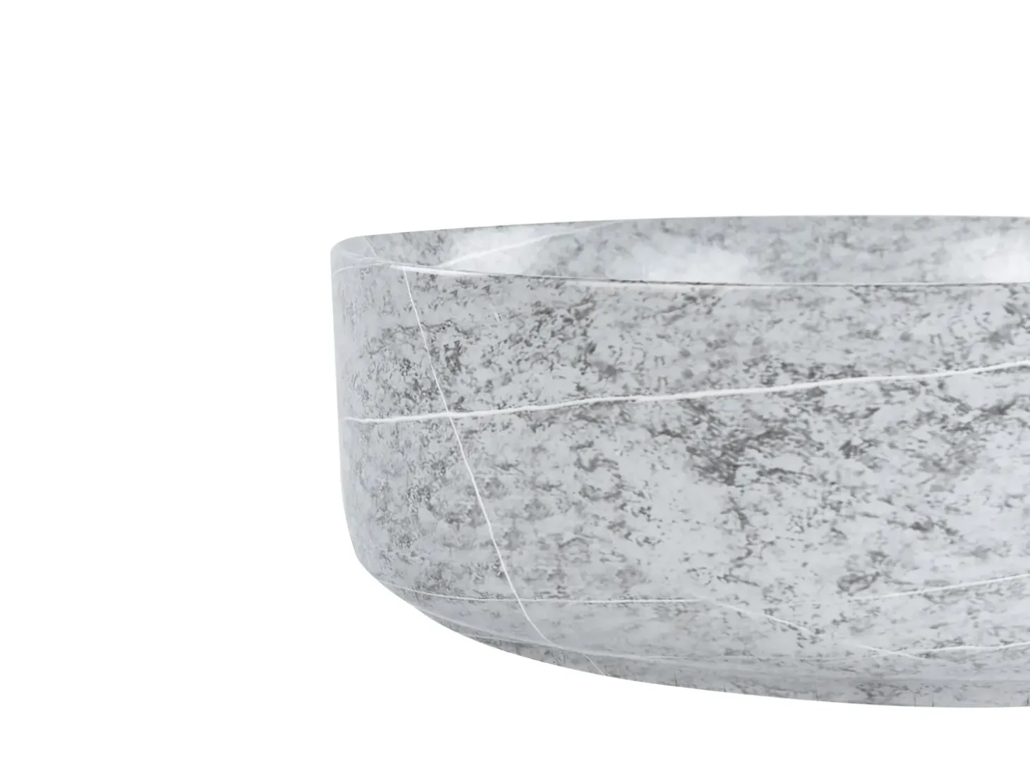 Sale Umywalka nablatowa GUDAR efekt betonu ⌀ 37 cm Ceramika Umywalki I Akcesoria