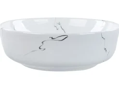 Hot Umywalka nablatowa HOPI marmur ⌀ 42 cm Ceramika Umywalki I Akcesoria