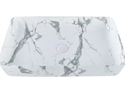 Best Umywalka nablatowa IPALA marmur 62 x 35 cm Ceramika Umywalki I Akcesoria
