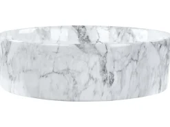 Outlet Umywalka nablatowa MANIS marmur ⌀ 40 cm Ceramika Umywalki I Akcesoria