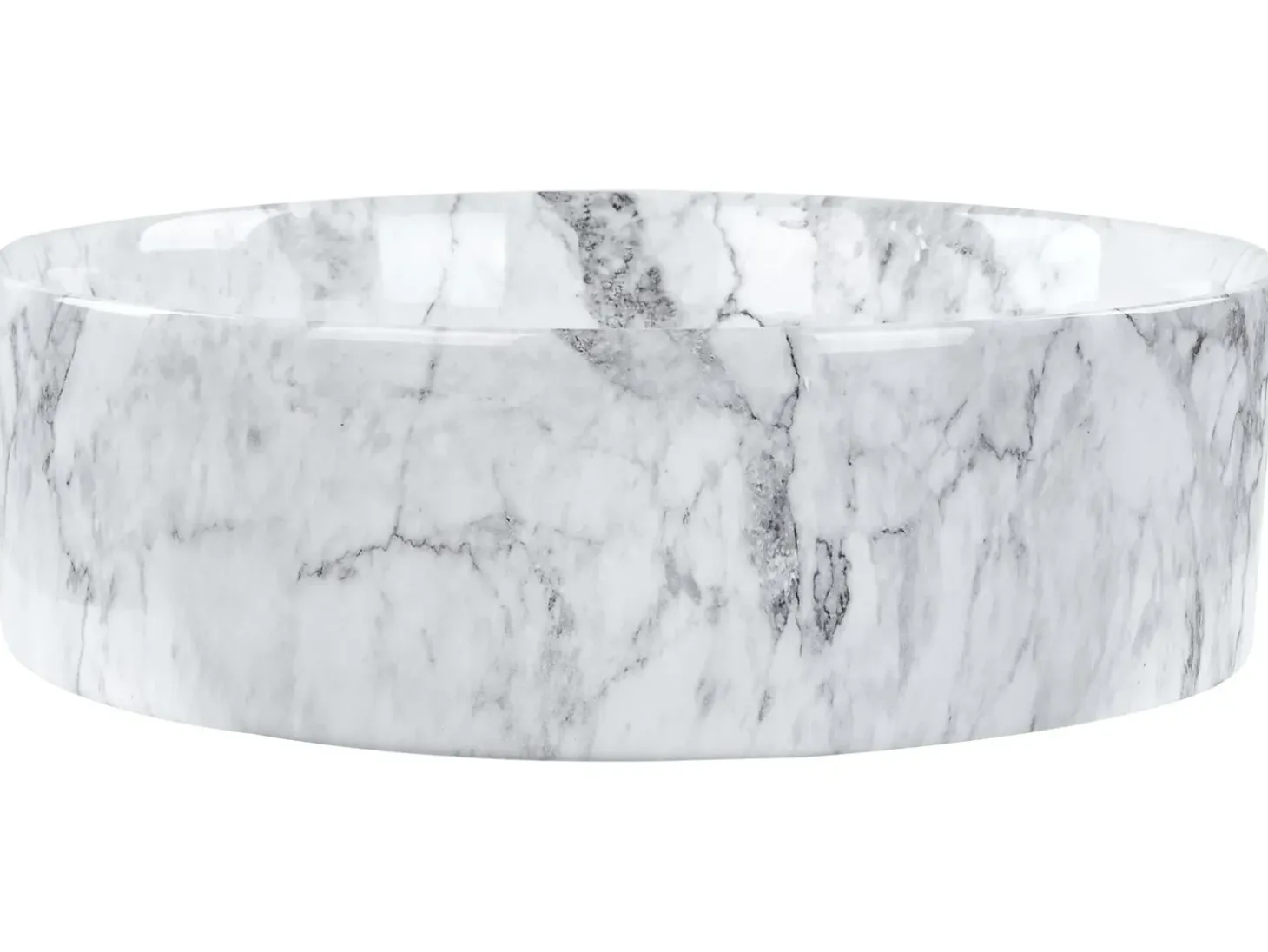 Outlet Umywalka nablatowa MANIS marmur ⌀ 40 cm Ceramika Umywalki I Akcesoria