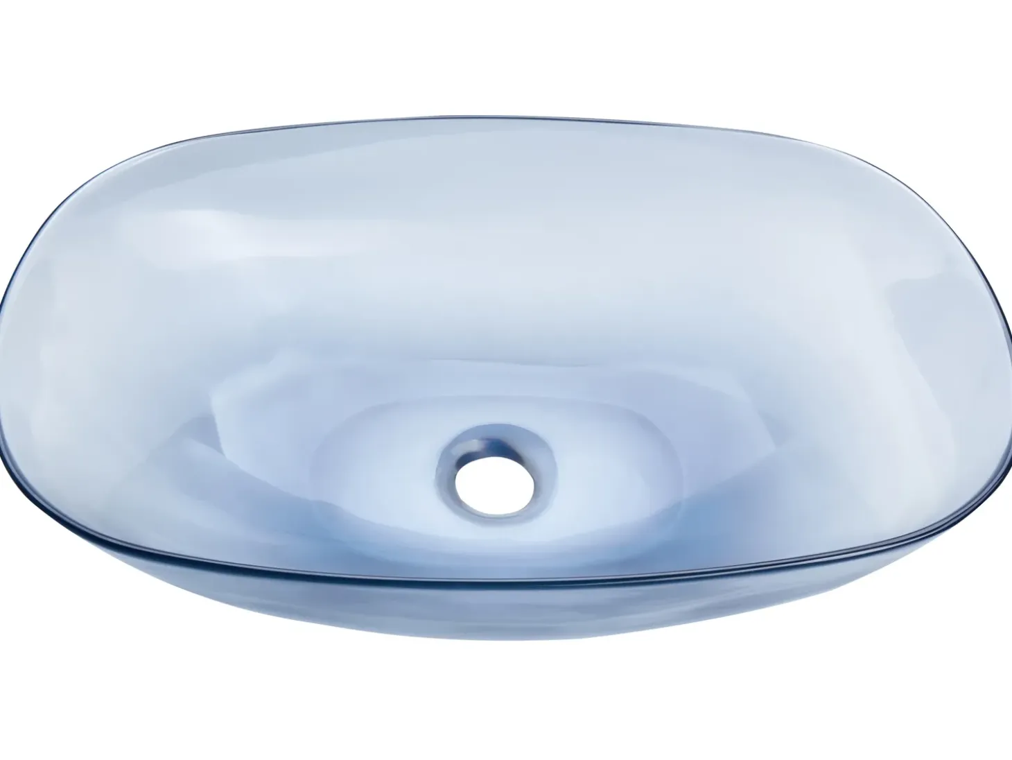 Outlet Umywalka nablatowa MOENGO Niebieski 54 x 36 cm Konglomerat Umywalki I Akcesoria
