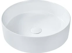 Sale Umywalka nablatowa TEBAR ⌀ 40 cm Ceramika Umywalki I Akcesoria