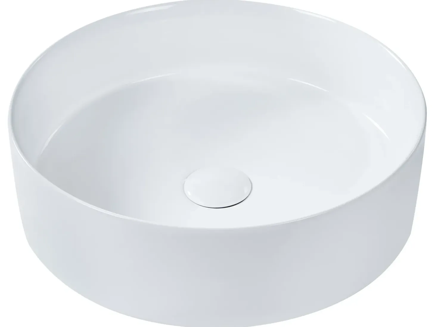 Sale Umywalka nablatowa TEBAR ⌀ 40 cm Ceramika Umywalki I Akcesoria