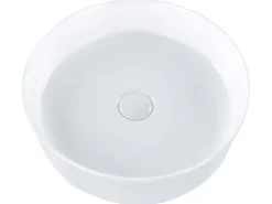 Sale Umywalka nablatowa TEBAR ⌀ 40 cm Ceramika Umywalki I Akcesoria