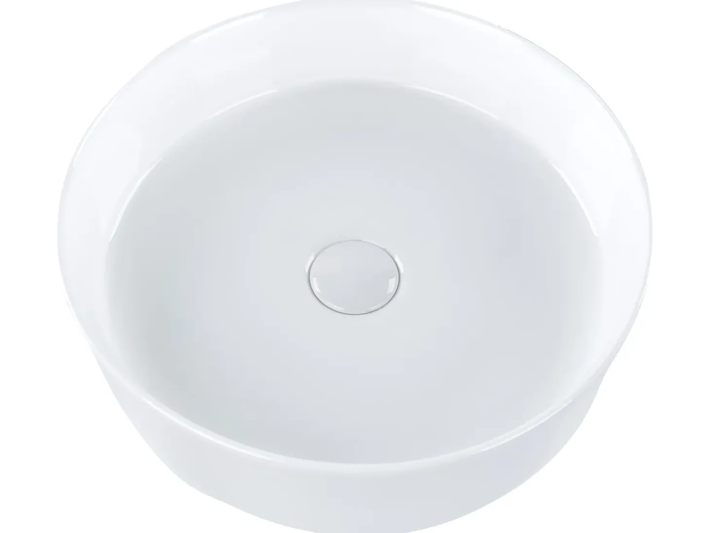 Sale Umywalka nablatowa TEBAR ⌀ 40 cm Ceramika Umywalki I Akcesoria